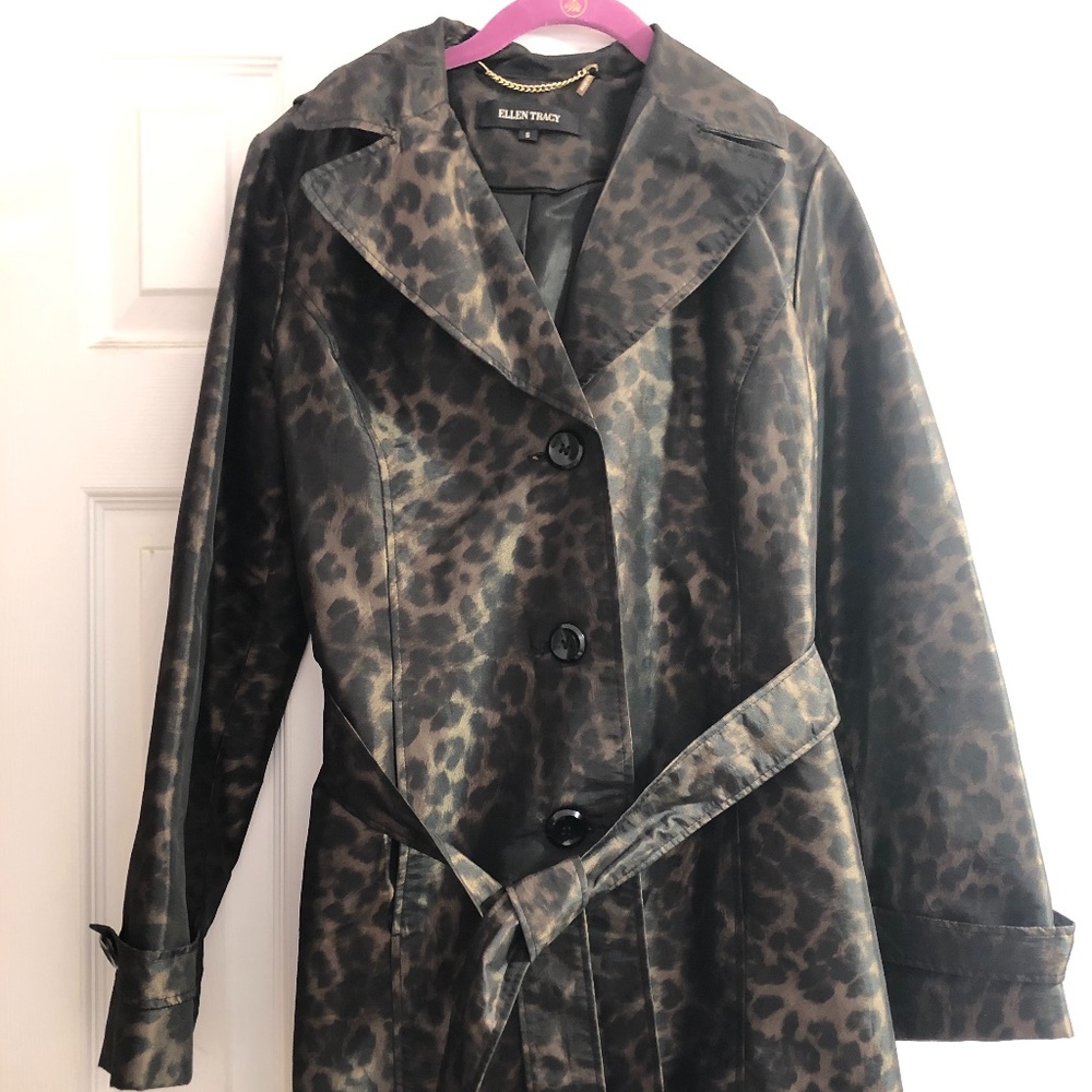 Fall Preview! Ellen Tracy Rain & Shine Leopard Coat w/Detachable Hood